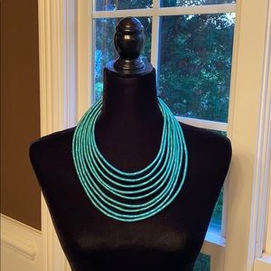 Turquoise 9 Strand Cord Necklace